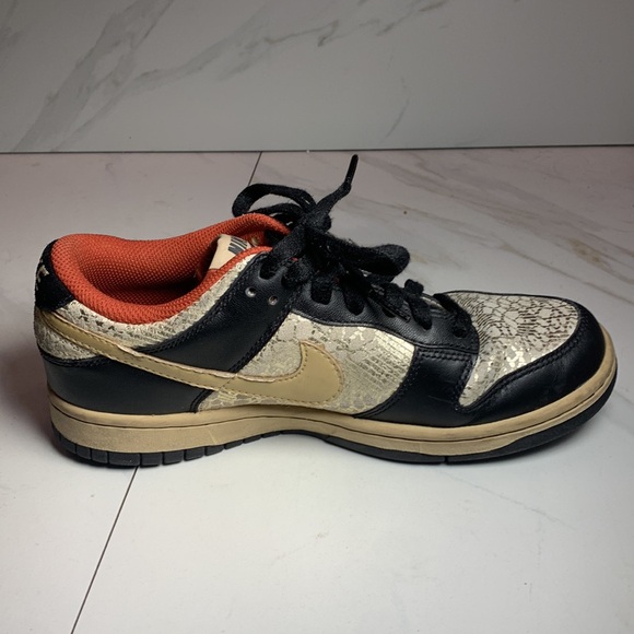 Nike Dunk Low Black Linen Terra Cotta 313699-021 US 7 W - Picture 7 of 11